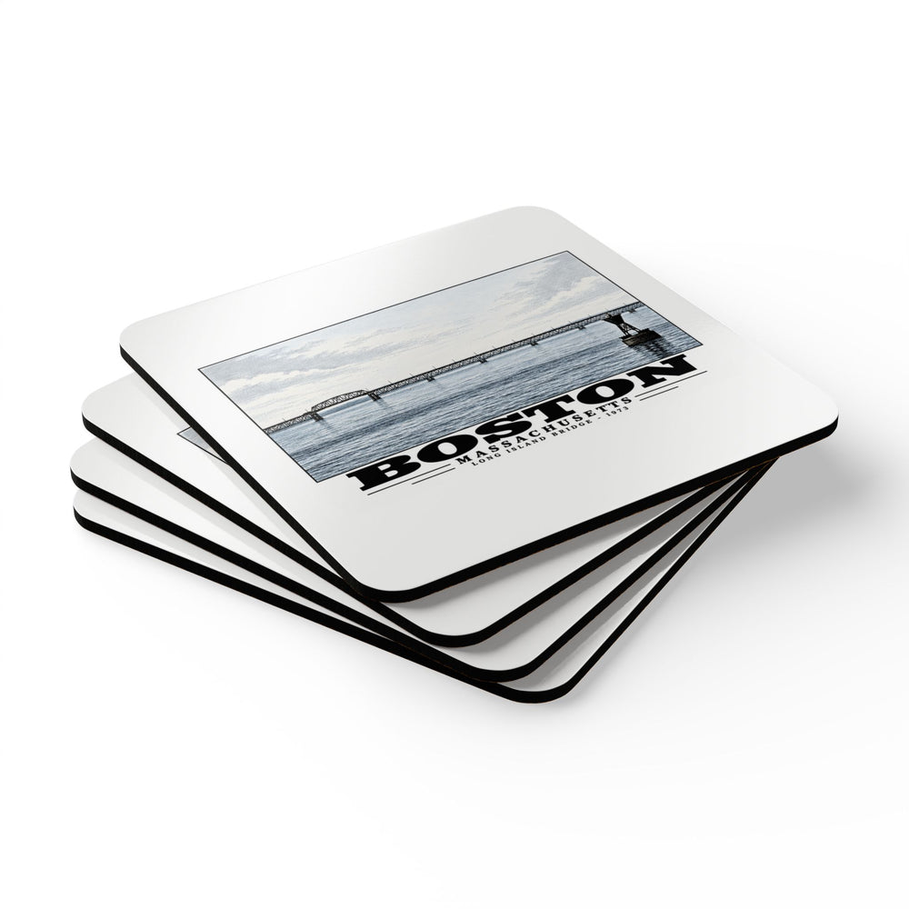 Long Island Cork Back Coaster Set - Boston Harbor