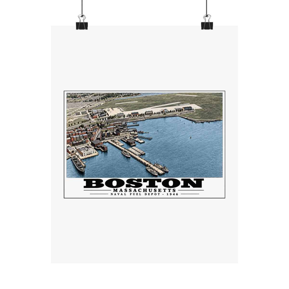 Fuel Depot Matte Heritage Poster — 11 × 14 and 18 × 24 in - Boston Harbor
