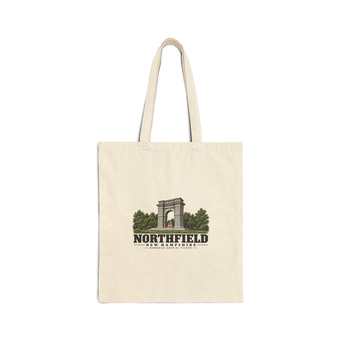 Memorial Arch of Tilton Natural + Black Heavy Canvas Tote - Merrimack Valley Goods