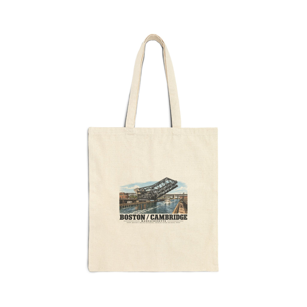 2.  GENERAL VIEW SHOWING BRIDGE IN OPEN POSITION - Boston & Maine Railroad, Charles River Bridges, Charles River, North Station vicinity, Boston, Suffolk County, MA Natural Heavy Canvas Tote - Charles...
