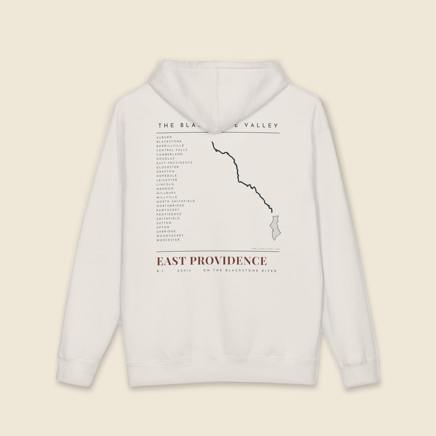 East Providence River Map Hoodie