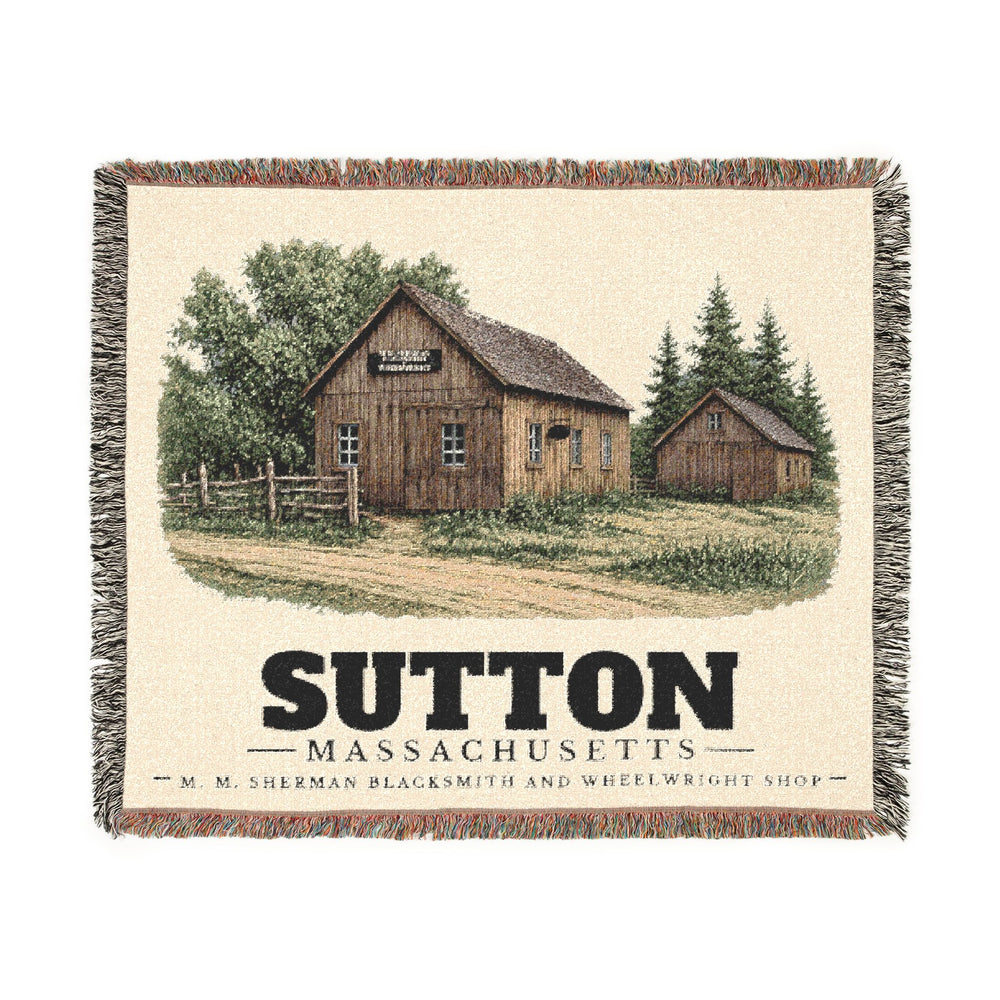 M. M. Sherman Blacksmith and Wheelwright Shop — Sutton, Massachusetts woven blanket, product view 1