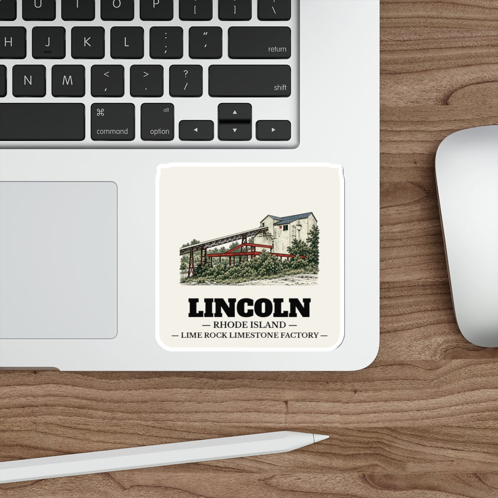 Lincoln Lime Rock Limestone Factory 4 in Die-Cut Sticker