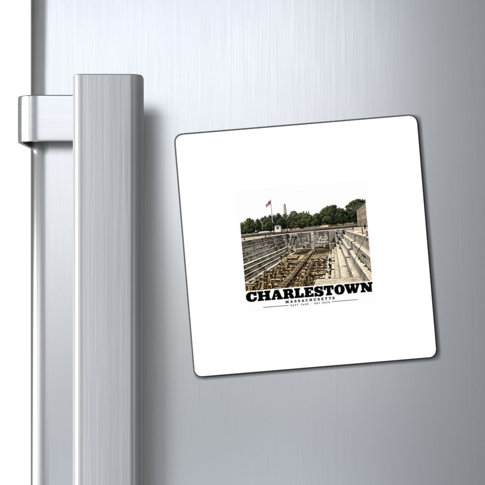 Dry-dock magnet displayed on refrigerator