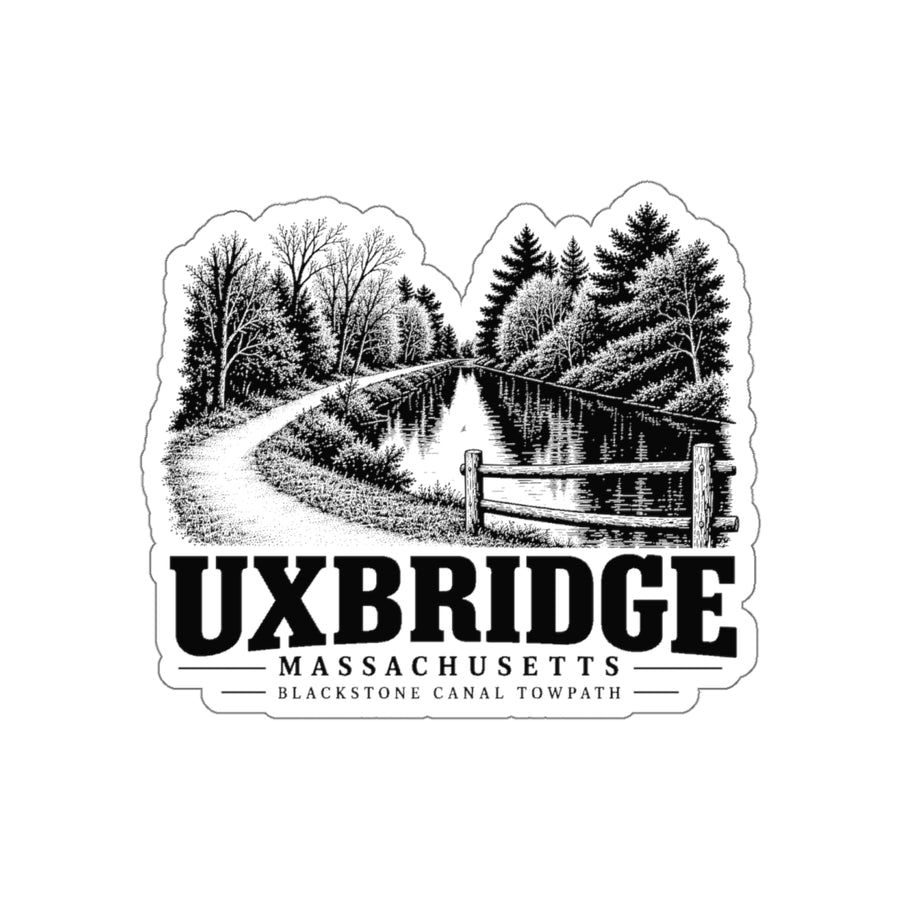 Uxbridge Tow Path 4 in Die-Cut Sticker product mockup