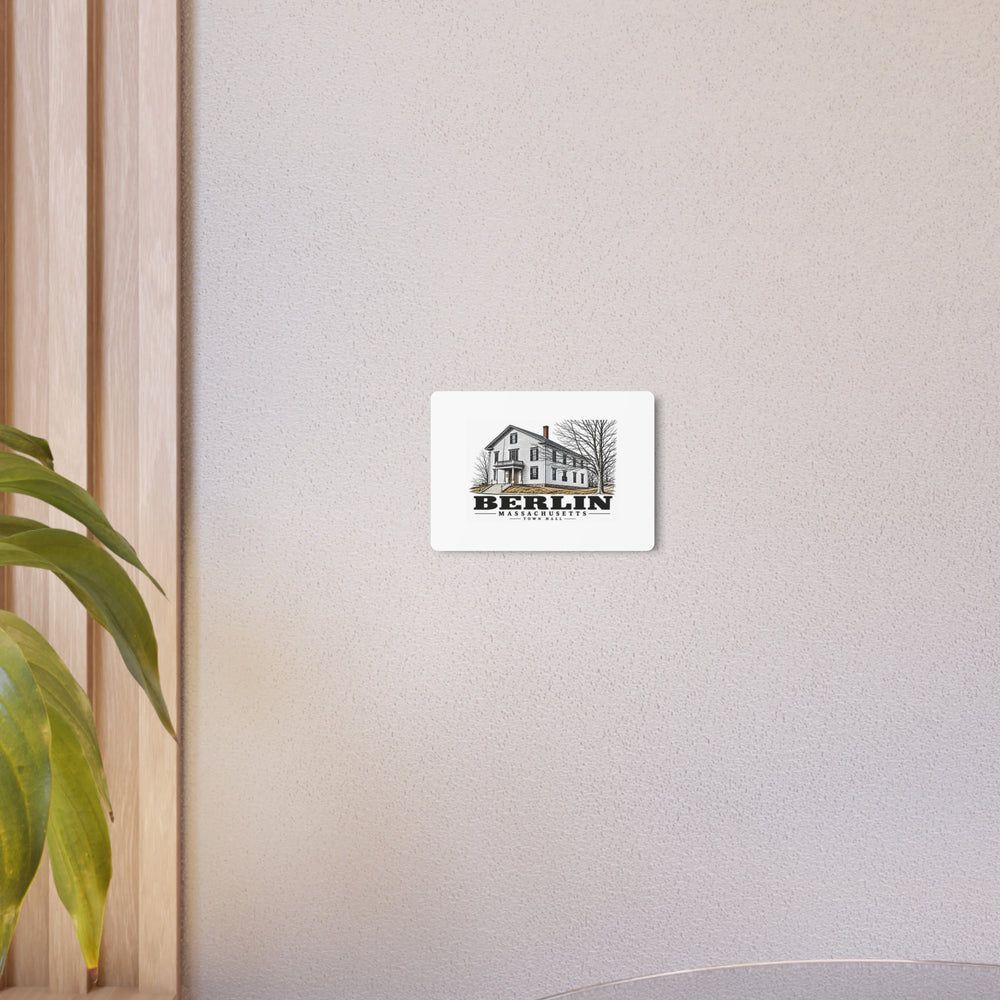 Illustrated Town Hall in Berlin on metal art sign