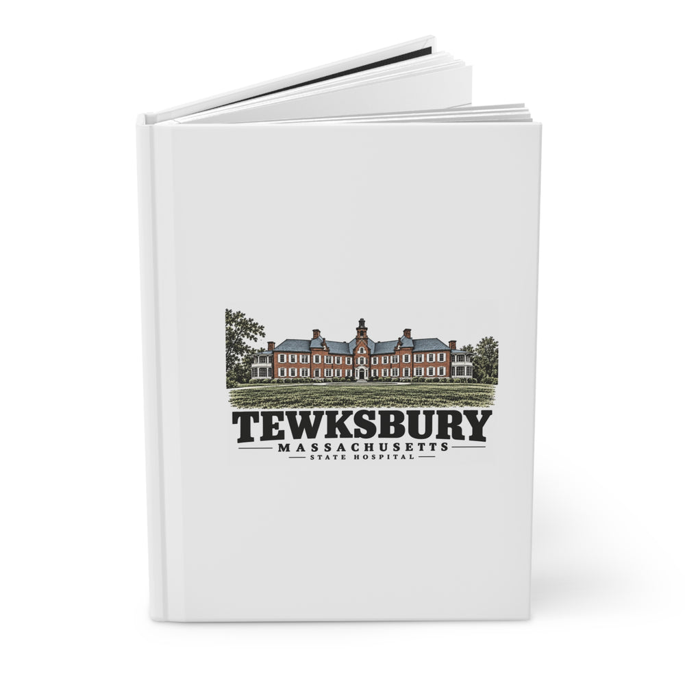 Angled front cover of State Hospital matte hardcover journal, Tewksbury, Massachusetts.