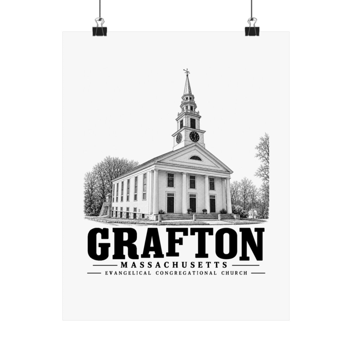 Grafton Evangelical Congregational Church 11 x 14 in Matte Poster - Default - front product view