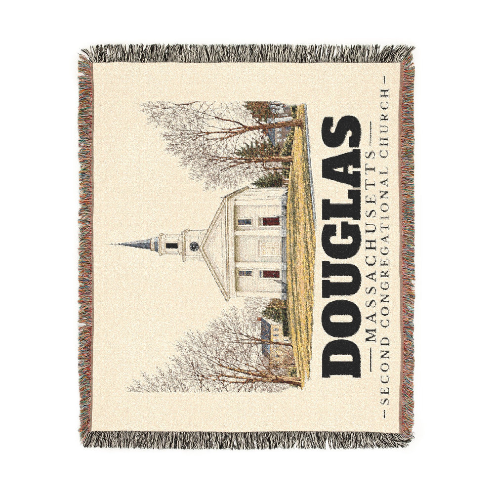 Second Congregational Church — Douglas, Massachusetts woven blanket, product view 2