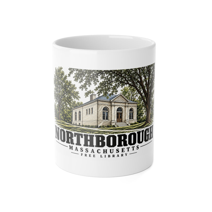 NORTHBOROUGH Free Library 11 oz White Ceramic Mug - Assabet Valley Goods