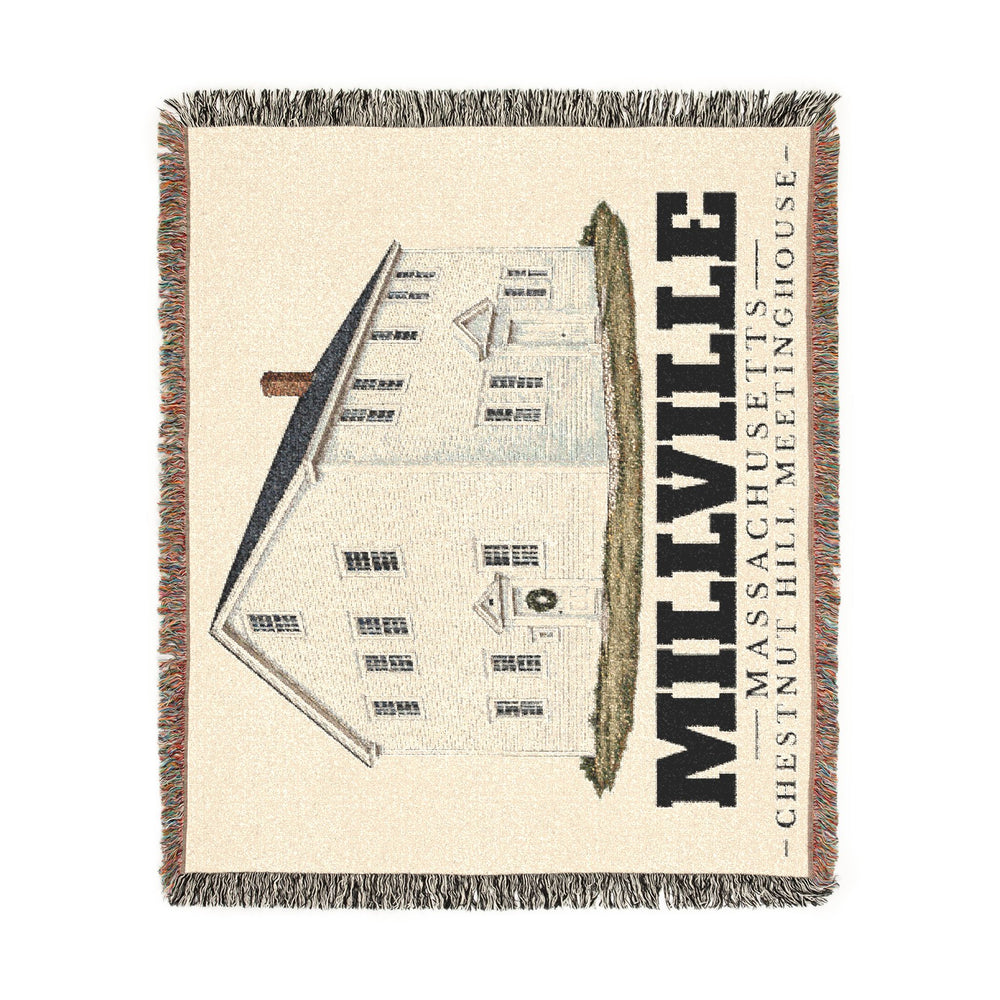 Chestnut Hill Meetinghouse — Millville, Massachusetts Woven Blanket