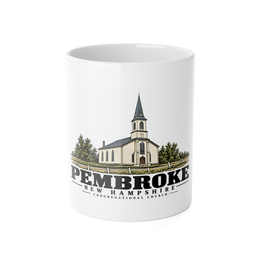 Pembroke Congregational Church, Pembroke Street 11 oz White Ceramic Mug - Merrimack Valley Goods