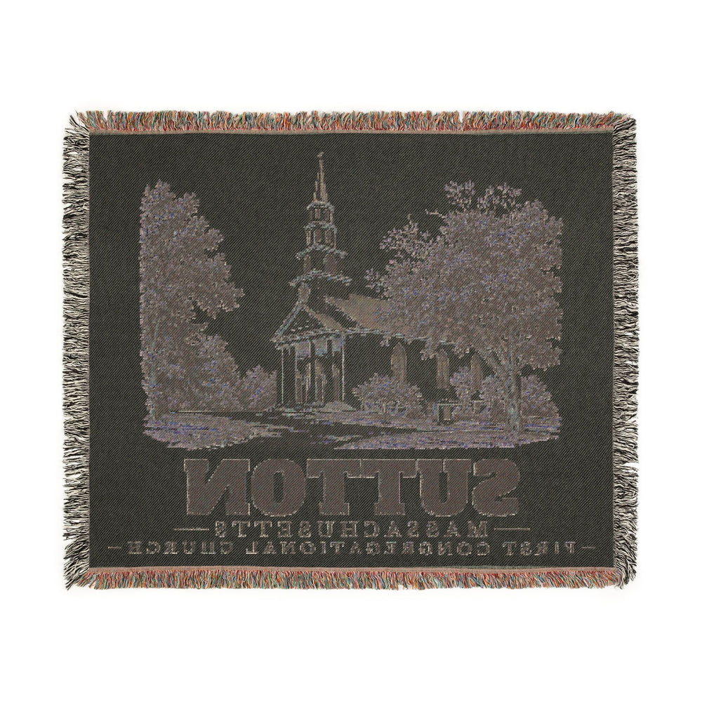 First Congregational Church — Sutton, Massachusetts woven blanket, product view 3