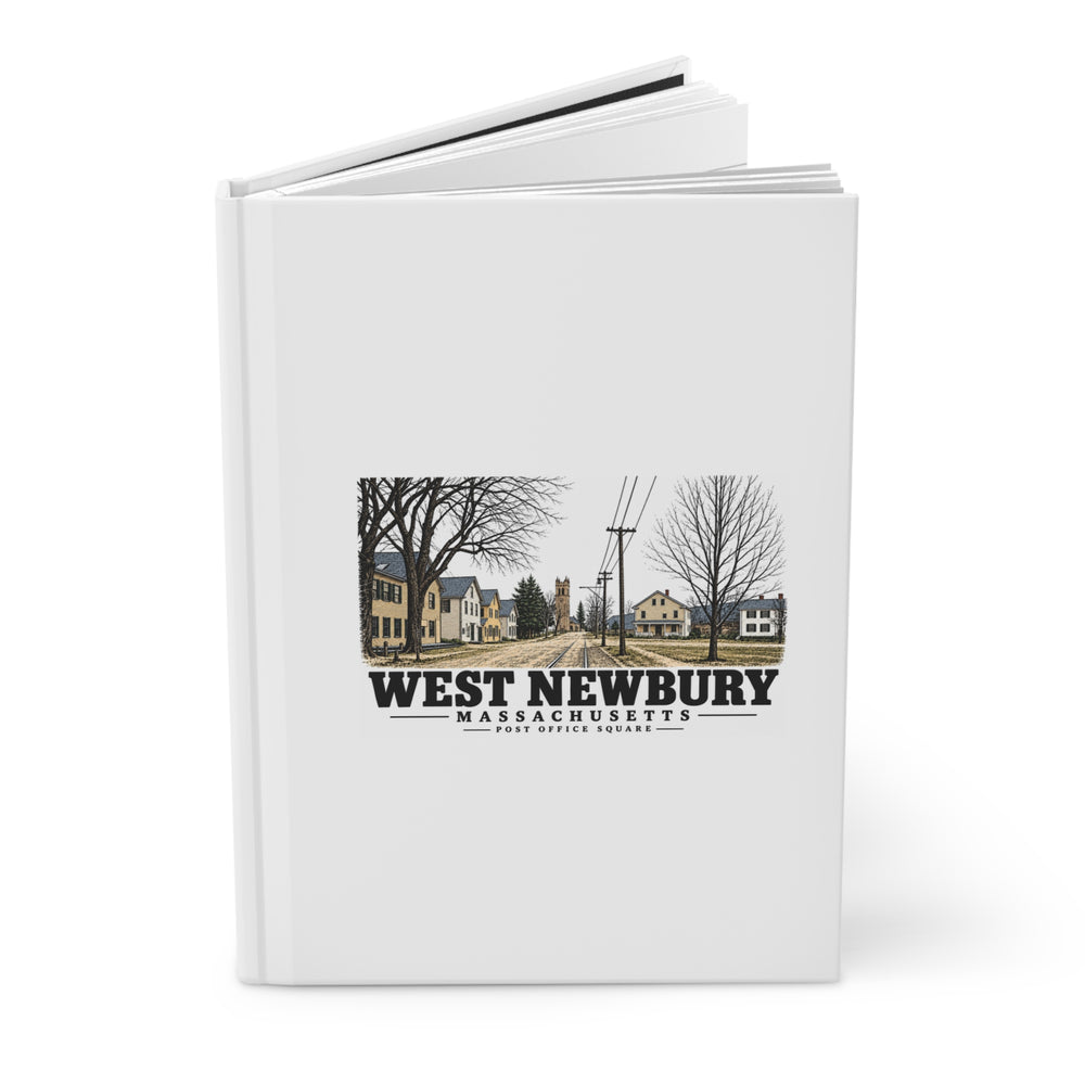 Angled front cover of Post Office Square matte hardcover journal, West Newbury, Massachusetts.