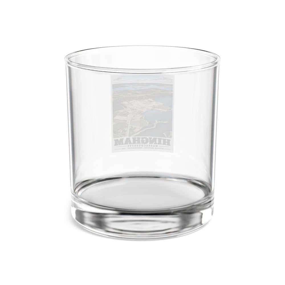 Illustrated Hingham Shipyard Construction in Hingham on rocks glass