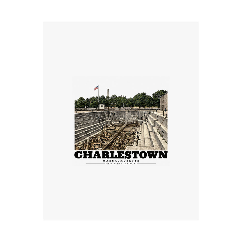Front view of 11 x 14 inch unframed matte dry-dock poster on white background