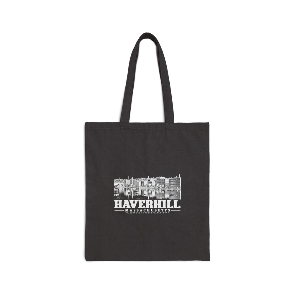 Washington Street factory waterfront Natural + Black Heavy Canvas Tote - Merrimack Valley Goods