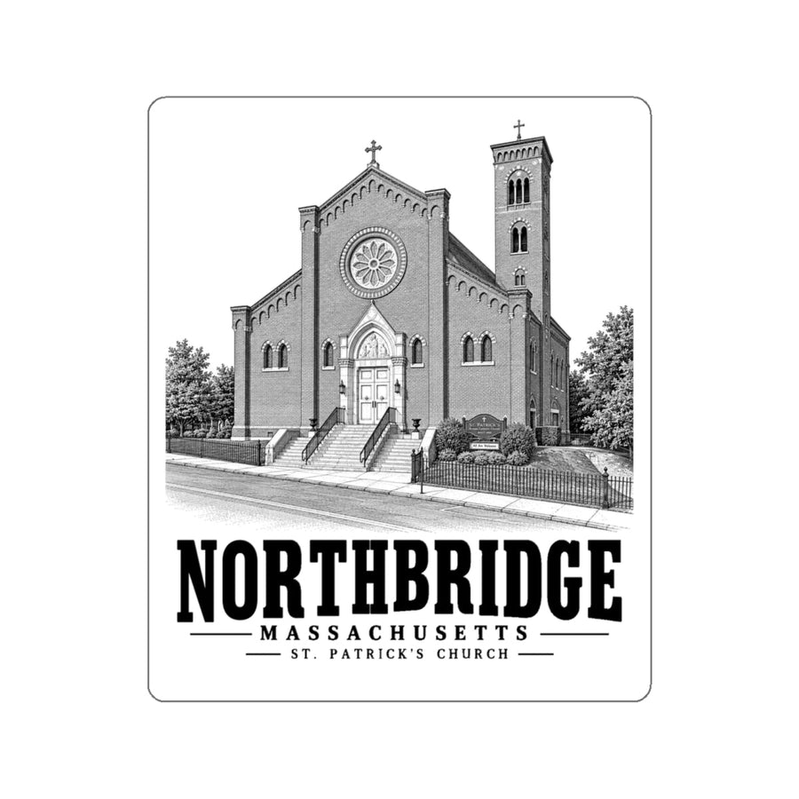 Northbridge St. Patrick's Church 4 in Die-Cut Sticker - Default - front product view