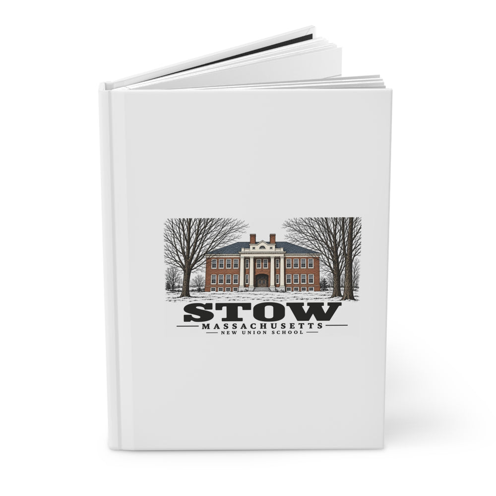 Illustrated New Union School in Stow on matte hardcover journal