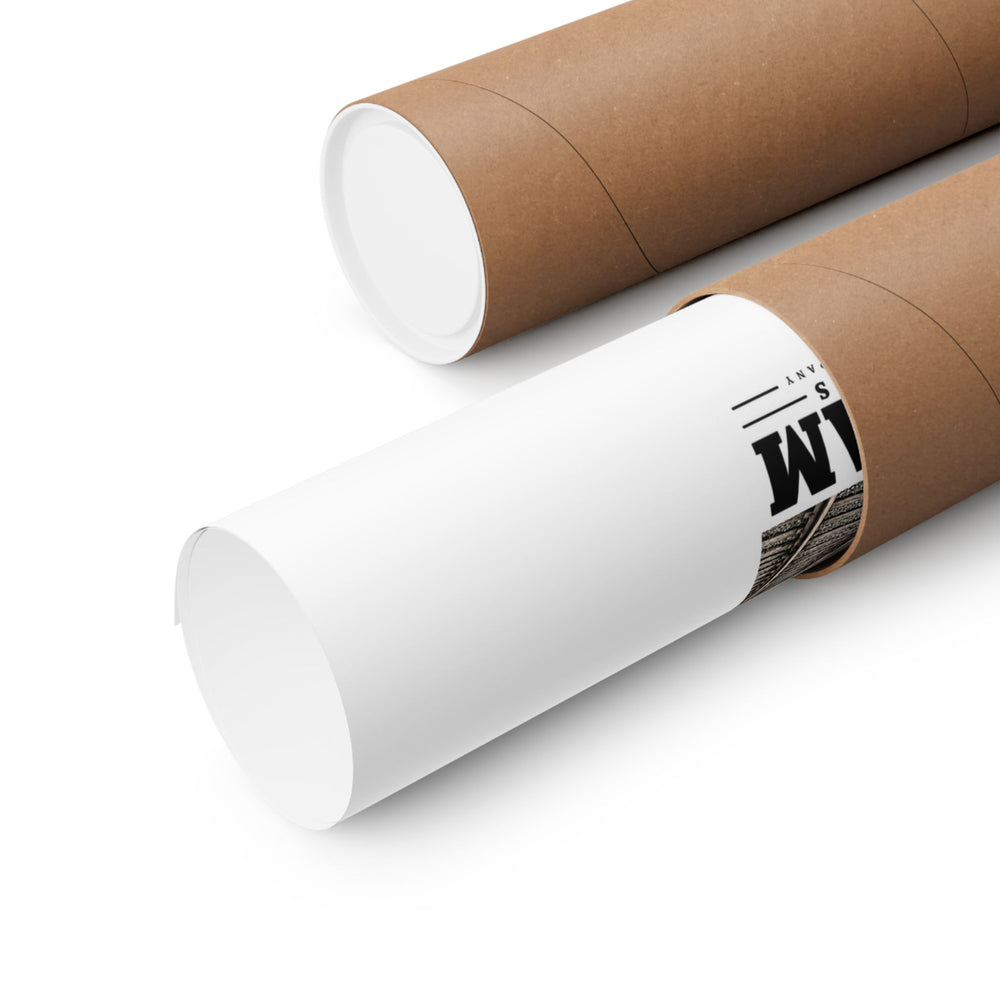 Illustrated Boston Manufacturing Company in Waltham on unframed matte poster