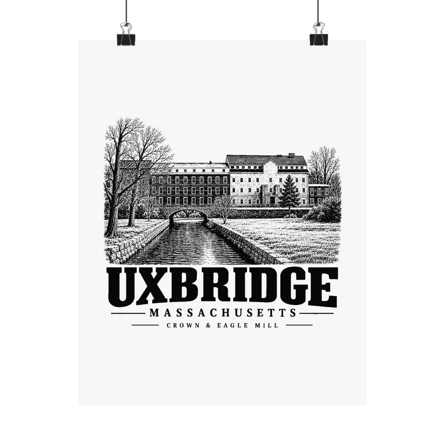 Uxbridge Crown & Eagle Mill Matte Heritage Poster product mockup