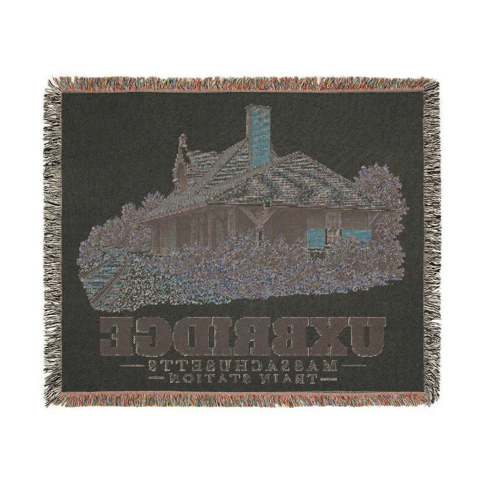 Train Station — Uxbridge, Massachusetts woven blanket, product view 3