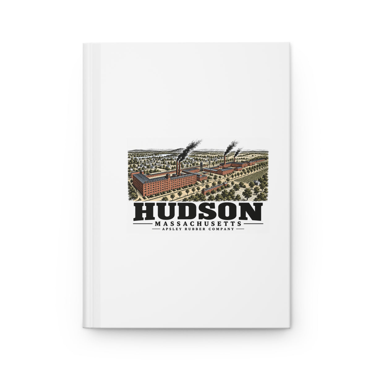 Illustrated Apsley Rubber Company in Hudson on matte hardcover journal