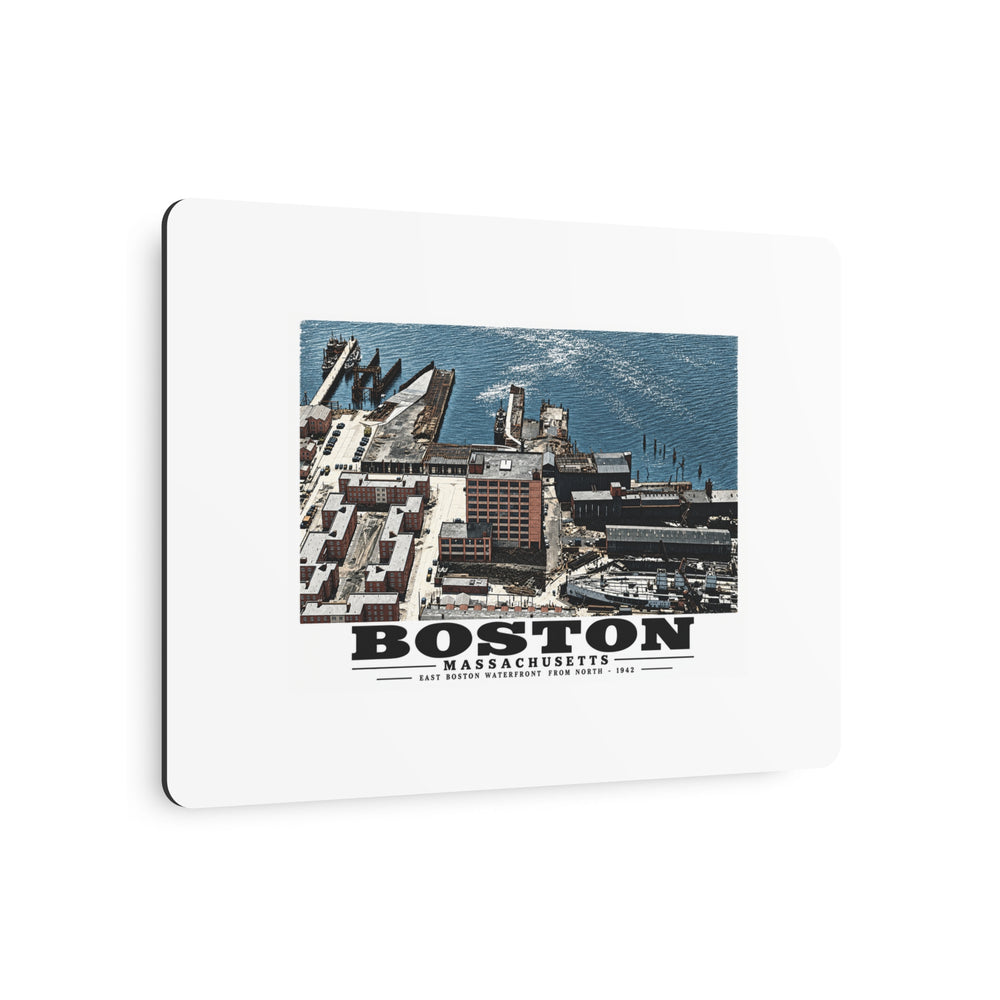 Maritime Coal Co., East Boston, MA -from North 1000 ft. 7 × 5 in Horizontal Metal Wall Art - Boston Harbor