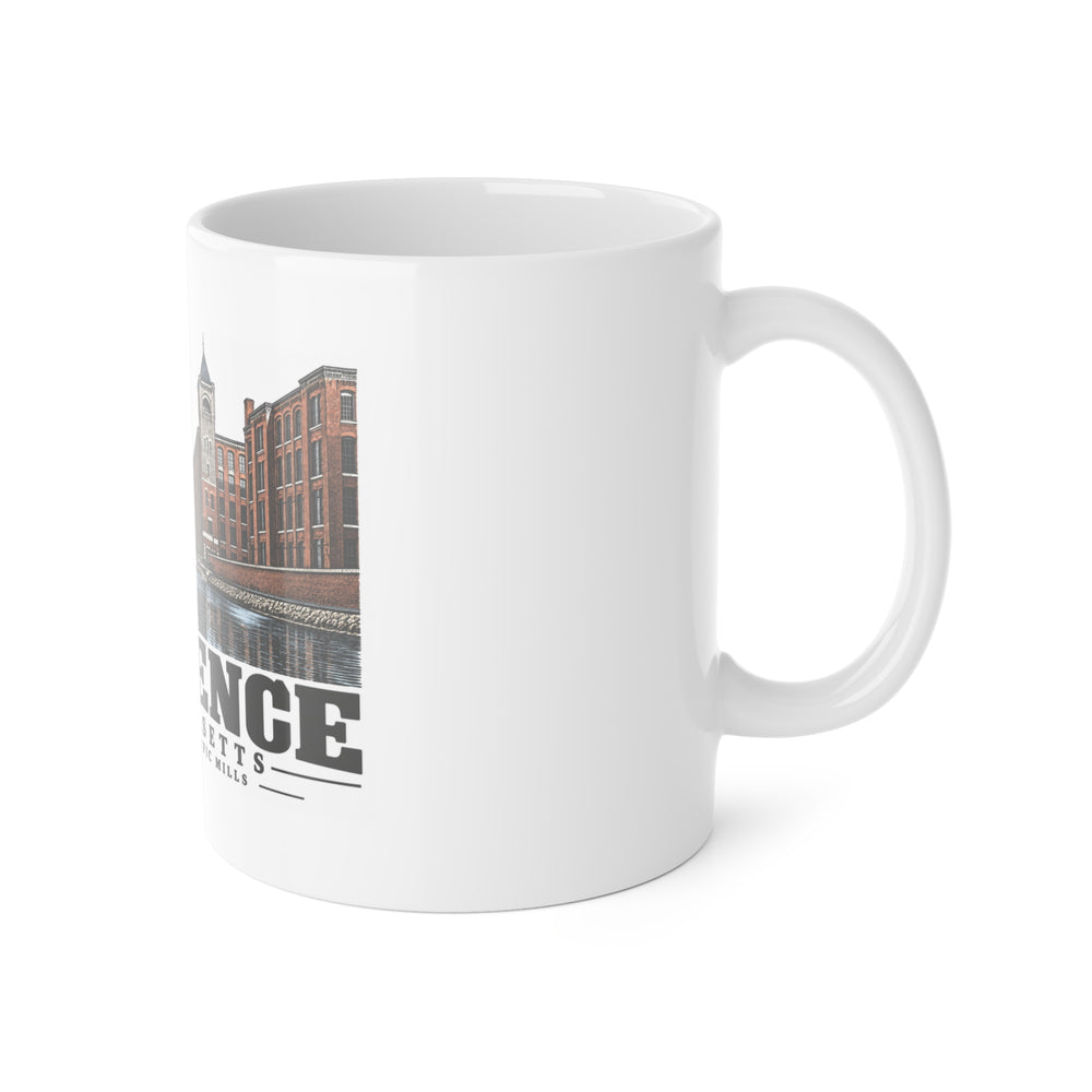 Lawrence North Canal and Pacific Mills 11 oz White Ceramic Mug — Merrimack Valley Goods