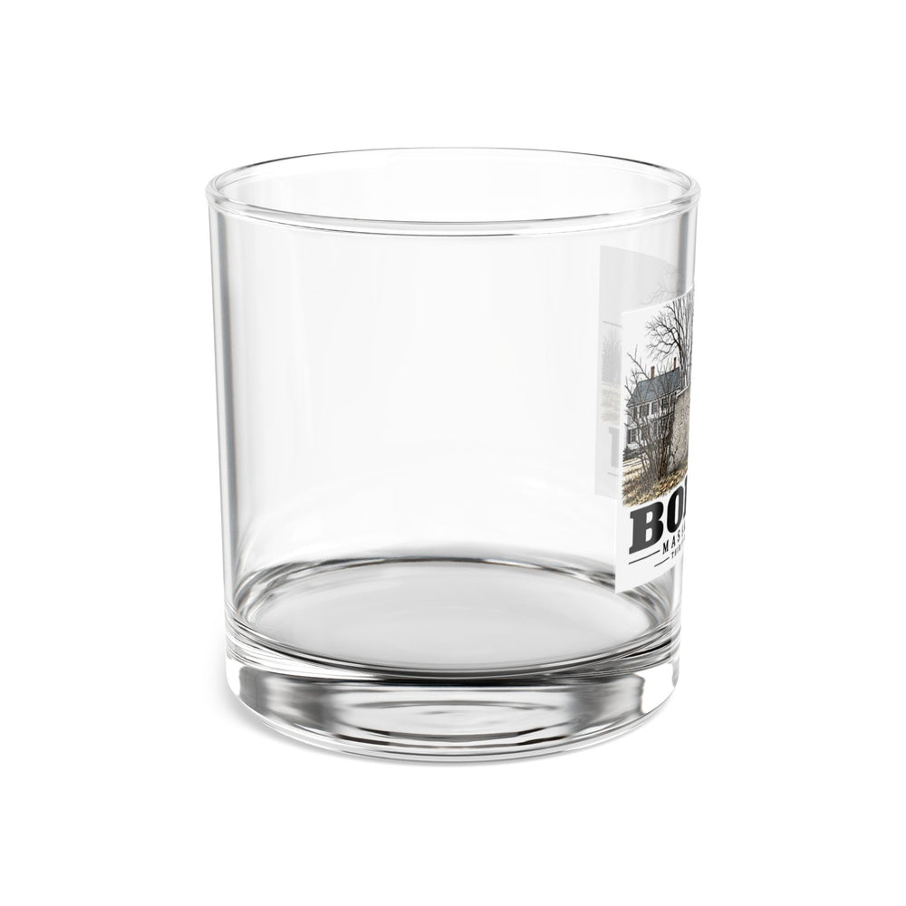 Illustrated Thirty-One-Mile Stone in Bolton on rocks glass