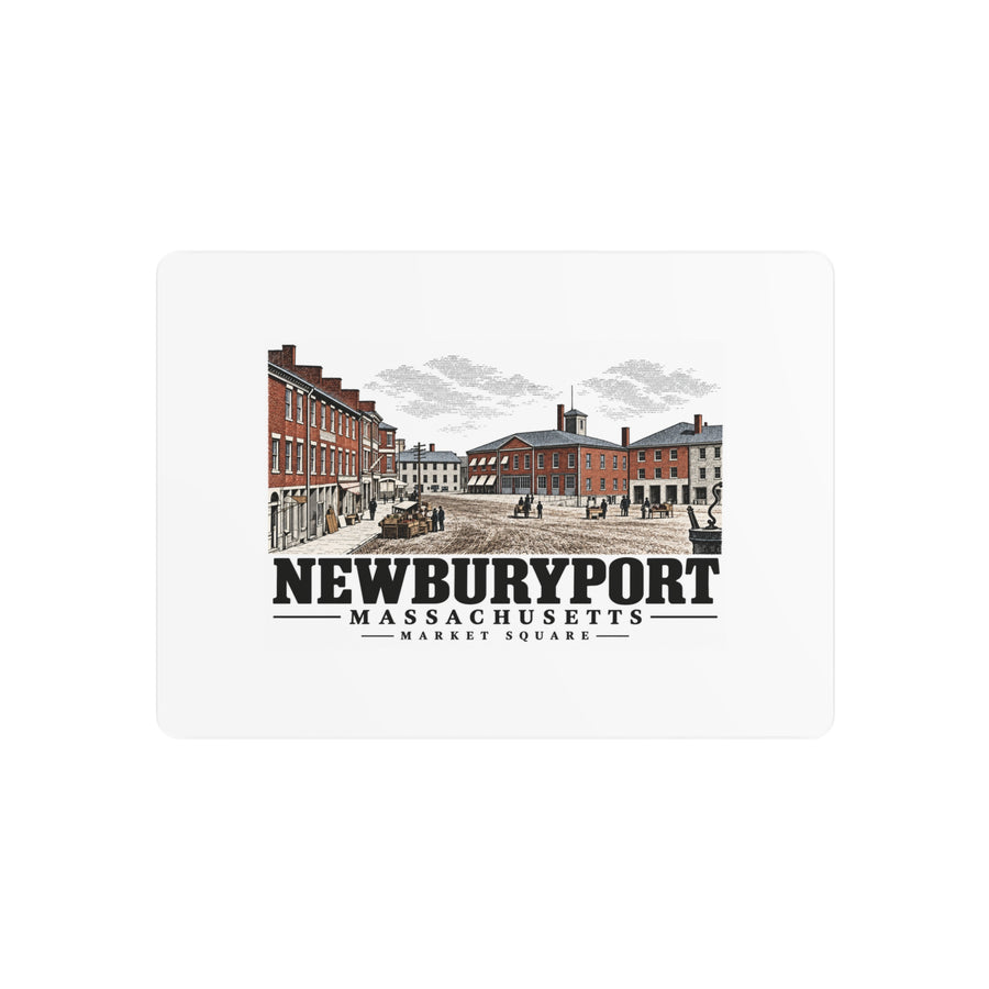 Front of Market Square horizontal metal wall art, Newburyport, Massachusetts.