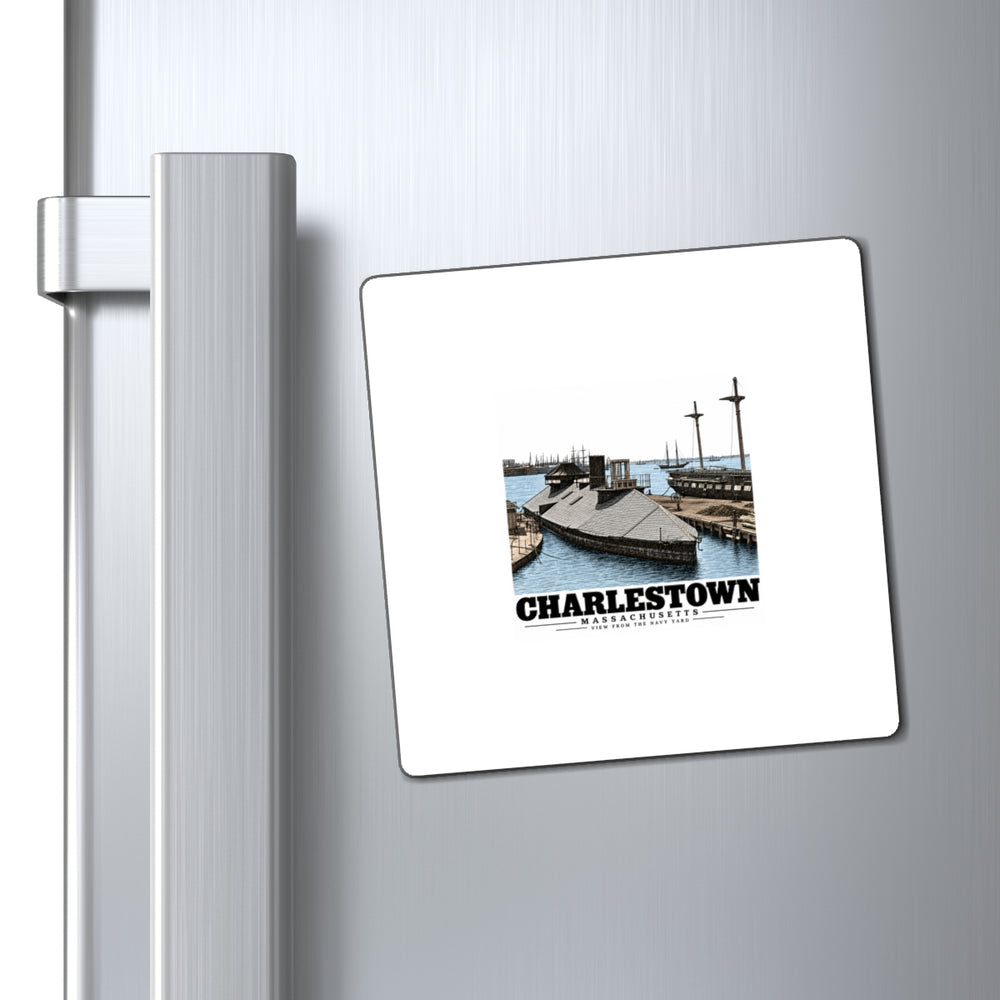 Navy Yard waterfront magnet displayed on refrigerator