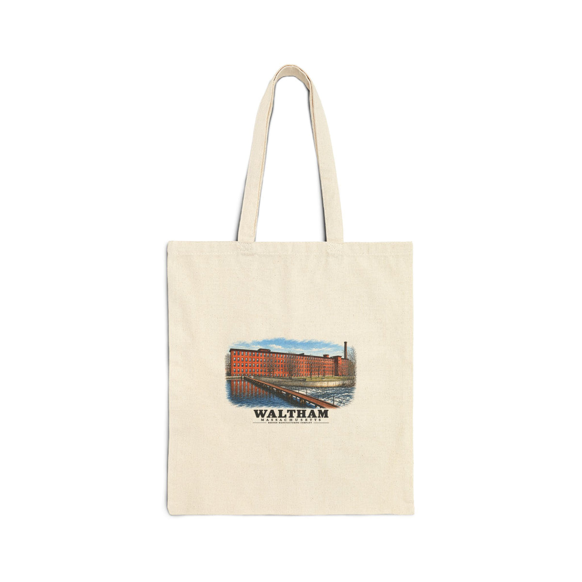 Boston Manufacturing Company, 144-190 Moody Street; Moody Street Dam, Charles River Natural Heavy Canvas Tote - Charles River