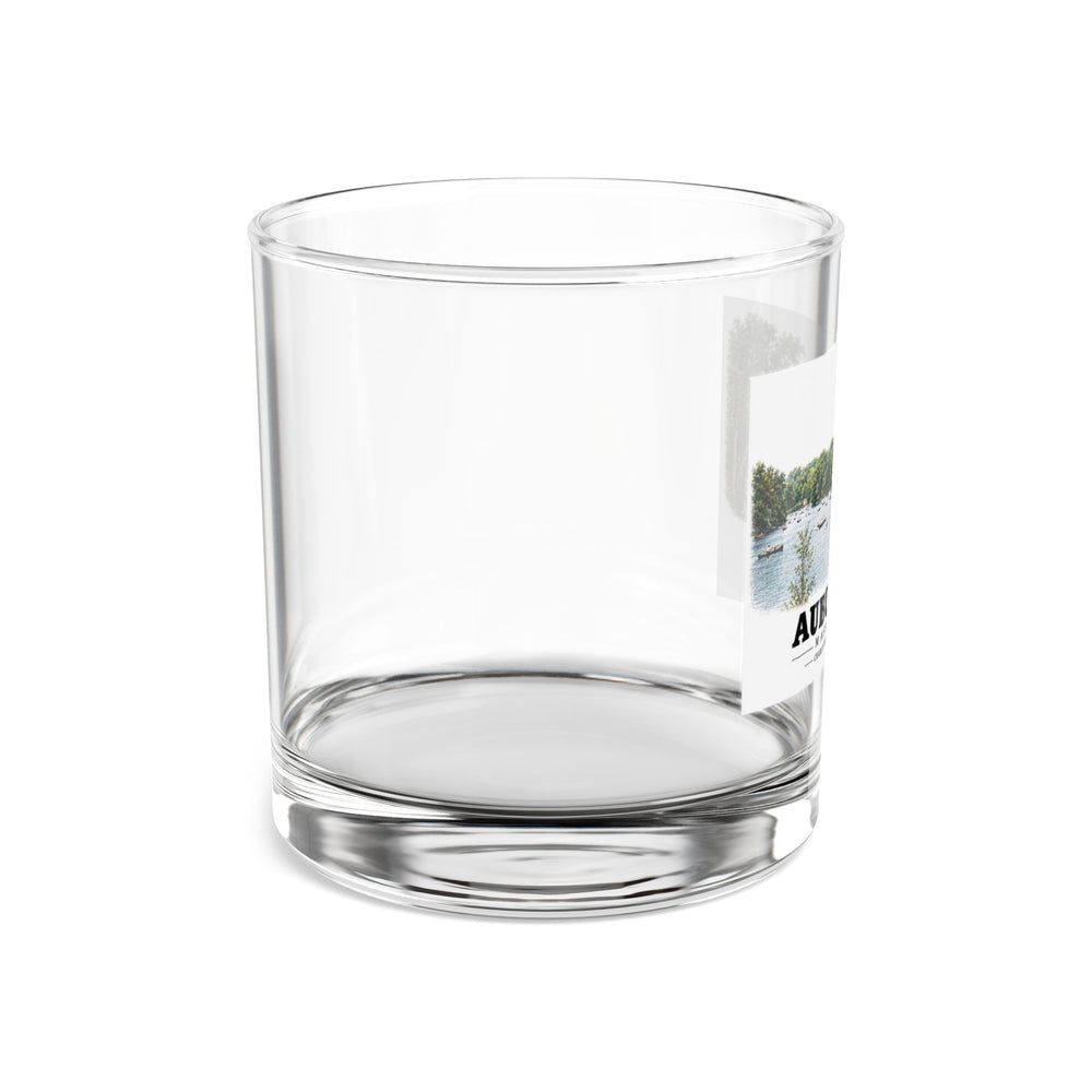 Norumbega Park shore, Charles River Lakes District, Auburndale 10 oz Rocks Glass - Charles River