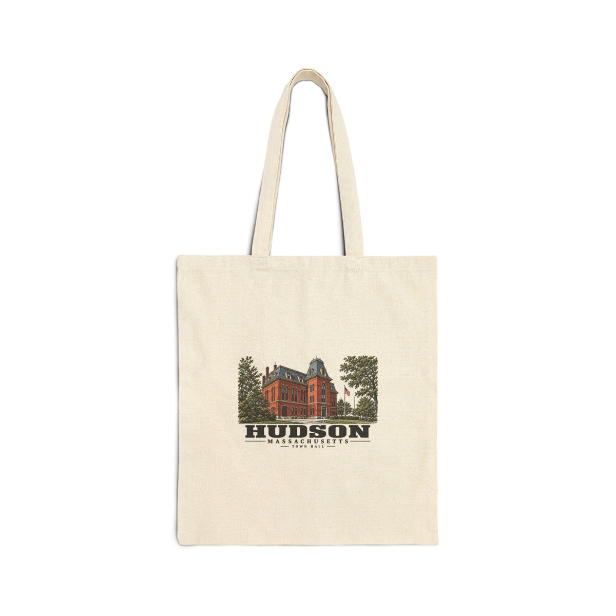 Town Hall Natural + Black Heavy Canvas Tote - Assabet Valley Goods