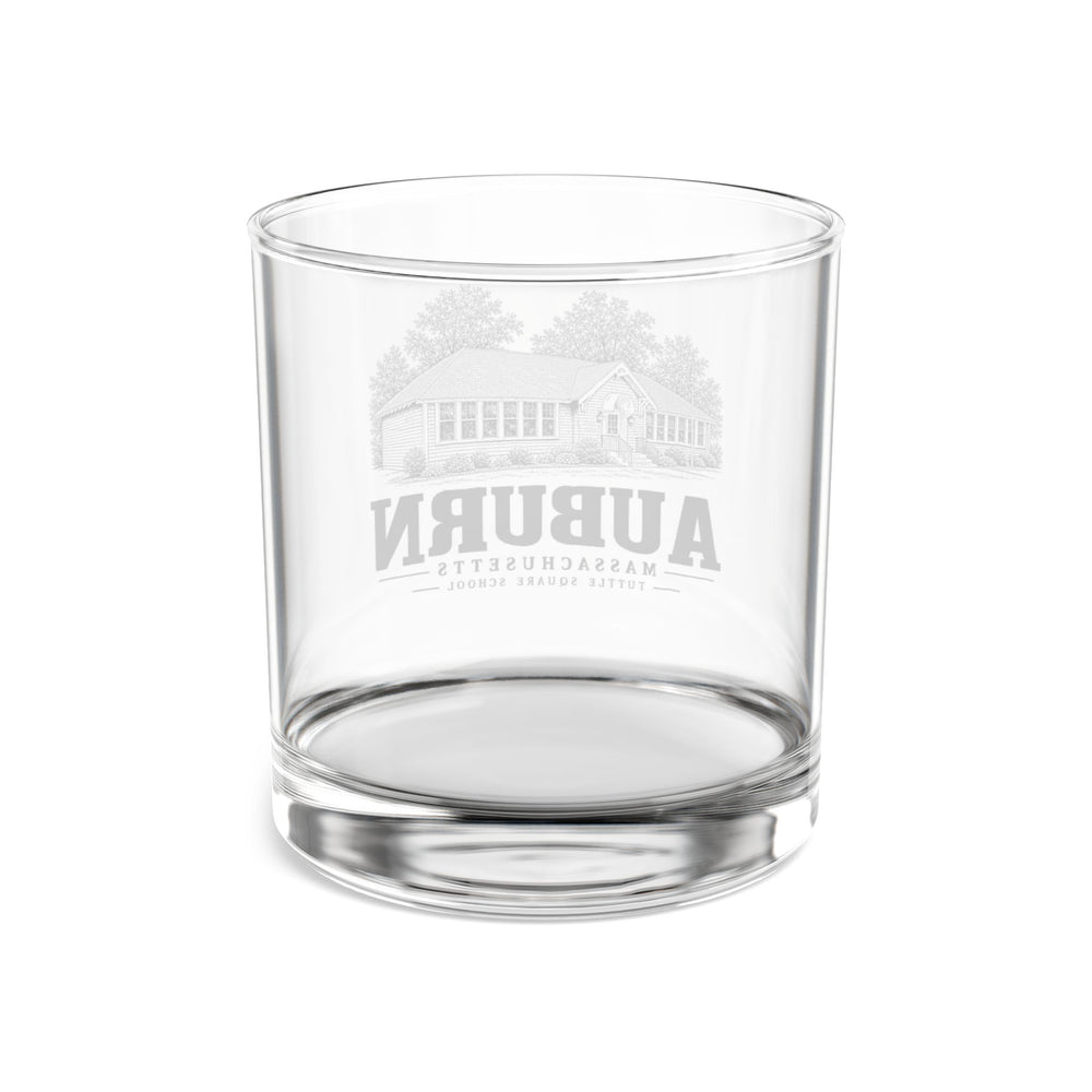Auburn Tuttle Square School 10 oz Rocks Glass in Clear — back view