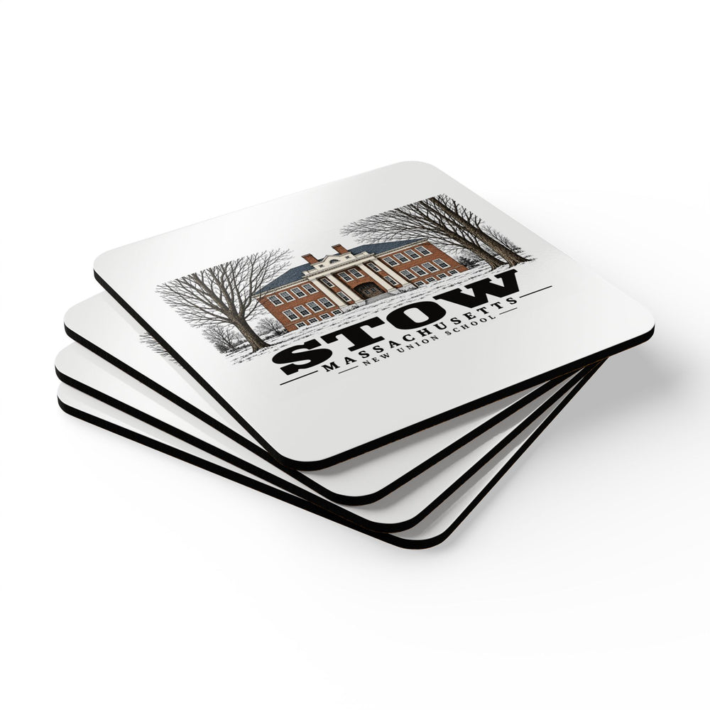 STOW New Union School Cork Back Coaster Set - Assabet Valley Goods