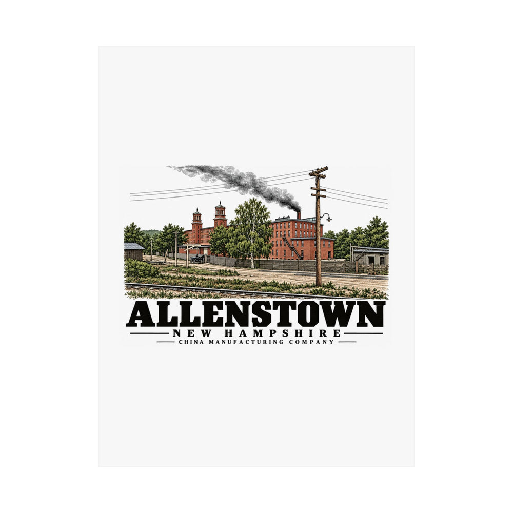 18 x 24 unclipped front of China Manufacturing Company Mill matte poster, Allenstown, New Hampshire.