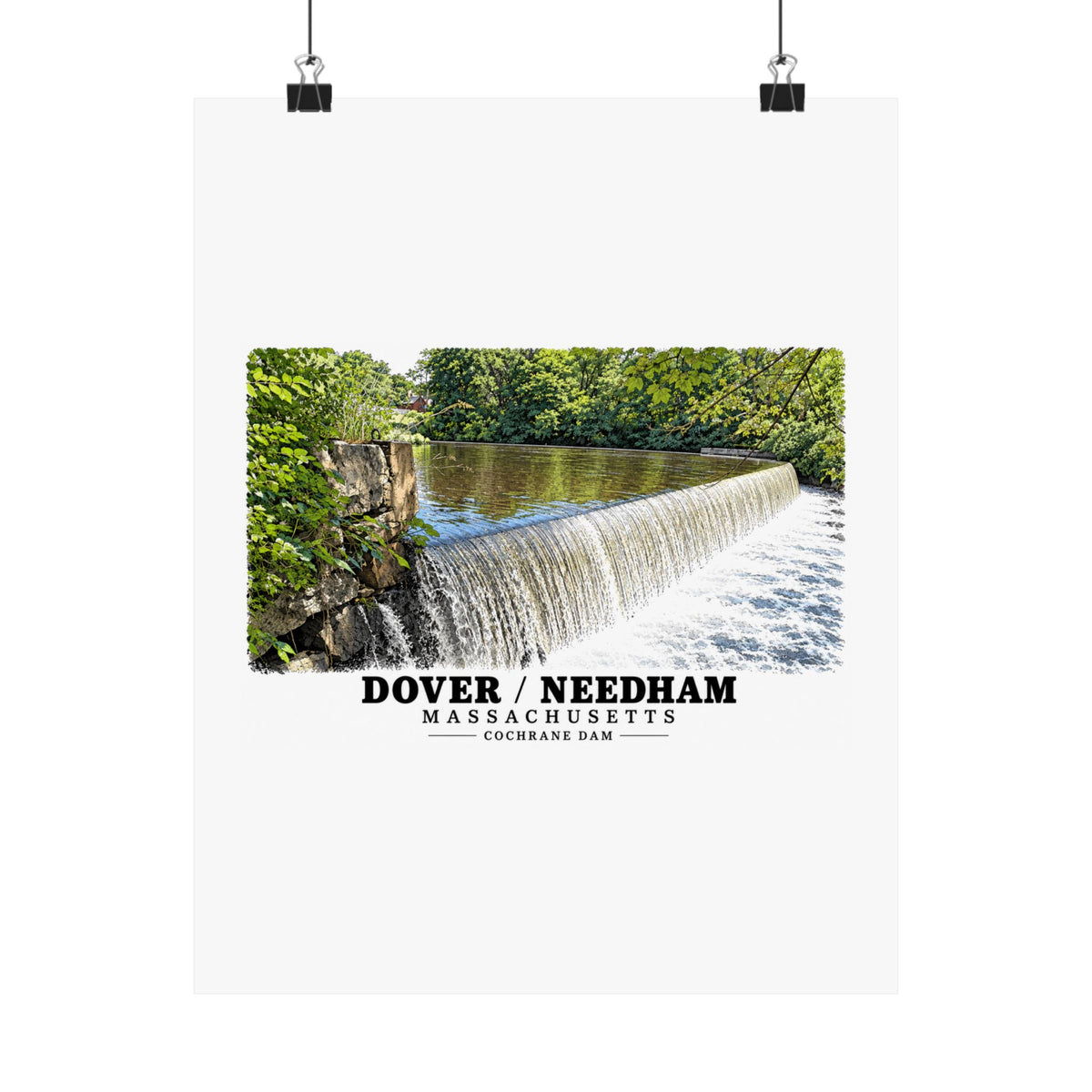 Dam on the Charles River, Dover MA.jpg Matte Heritage Poster — 11 × 14 and 18 × 24 in - Charles River