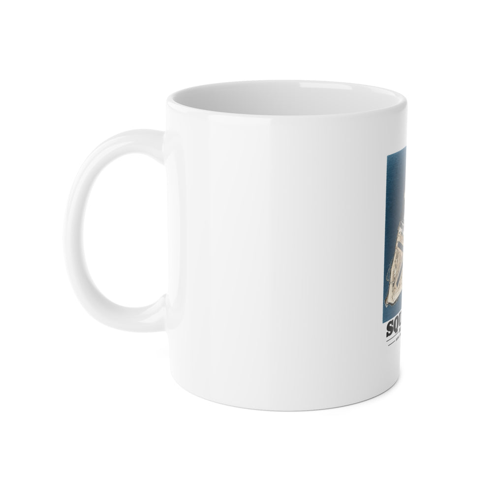 N.A.S.  Squantum, MA vertical 10000 ft. 11 oz White Ceramic Mug - Boston Harbor
