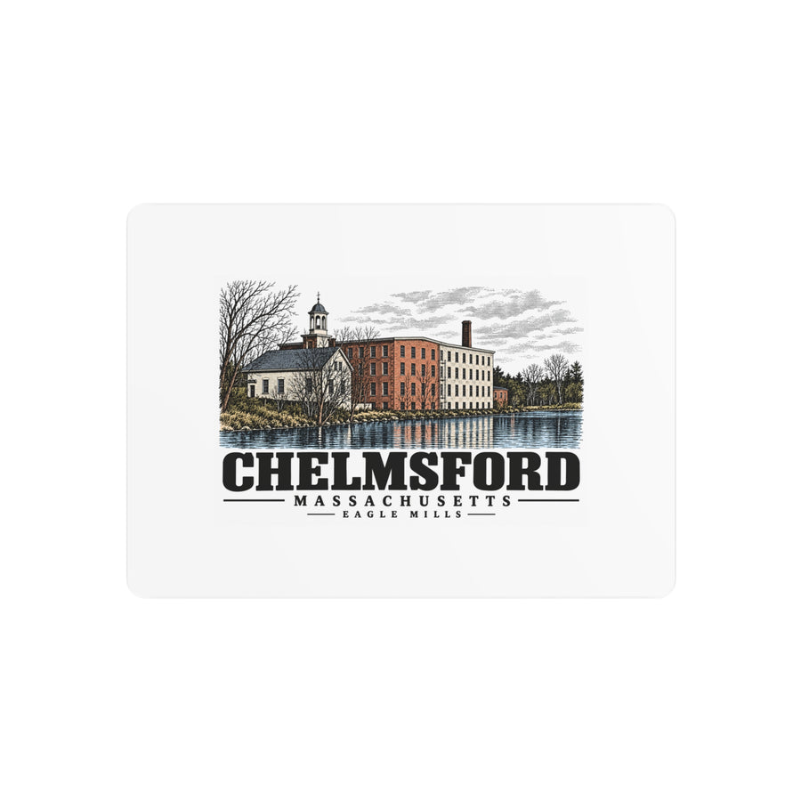 Chelmsford Eagle Mills 7 x 5 in Horizontal Metal Wall Art - Merrimack Valley Goods