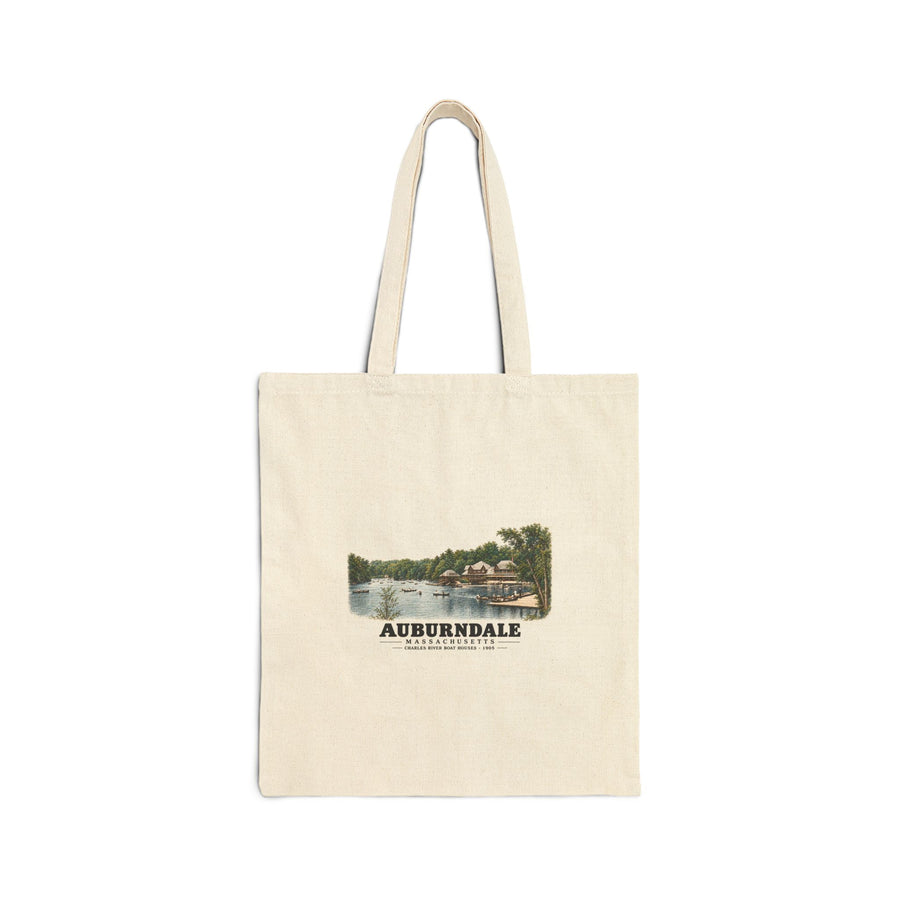 Norumbega Park shore, Charles River Lakes District, Auburndale Natural Heavy Canvas Tote - Charles River