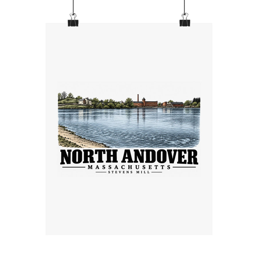 11 x 14 front of Stevens Mill matte poster, North Andover, Massachusetts.