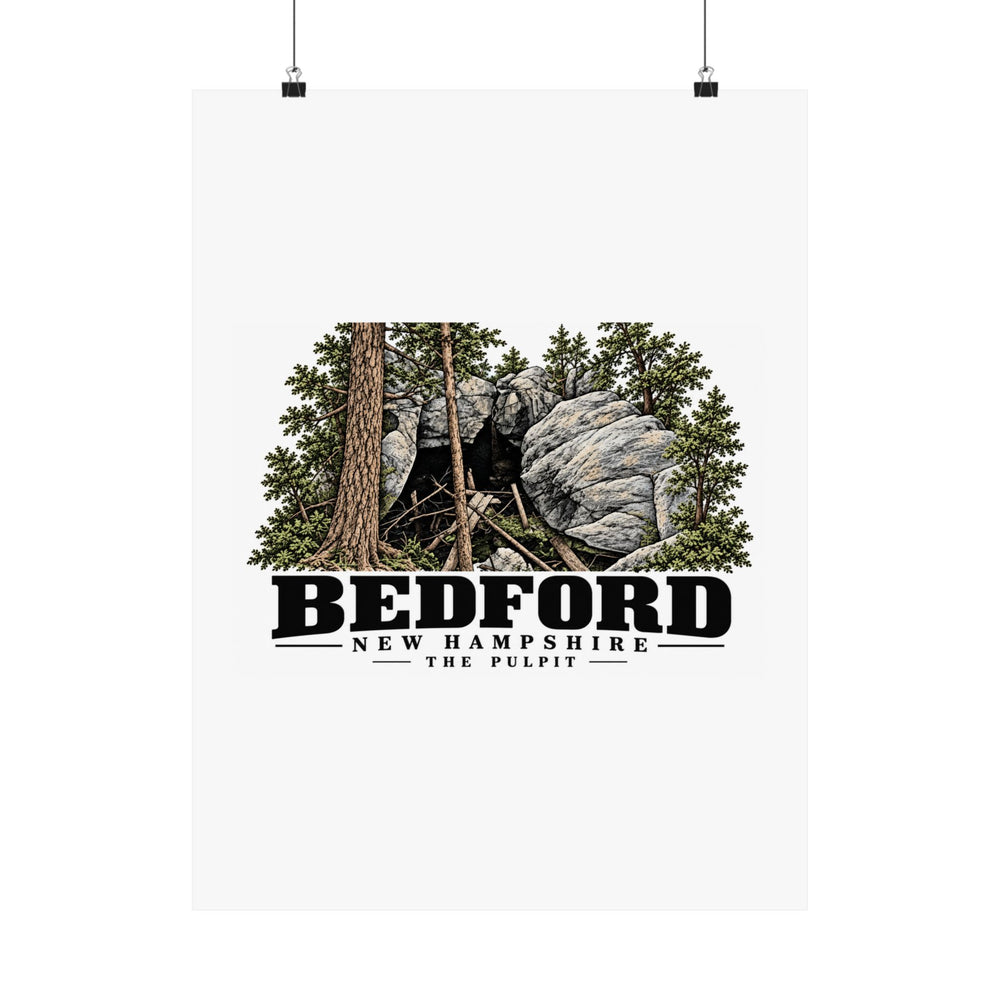 18 x 24 front of Pulpit Rock matte poster, Bedford, New Hampshire.
