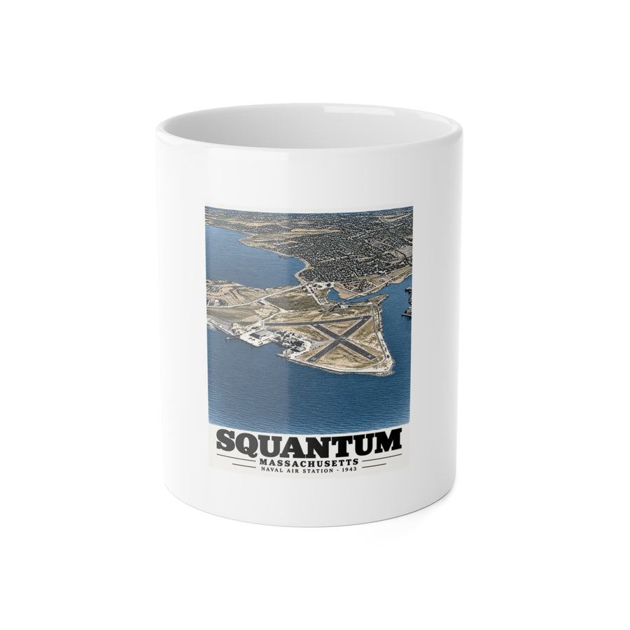 U.S. Naval Air Station, Squantum, MA 11 oz White Ceramic Mug - Boston Harbor