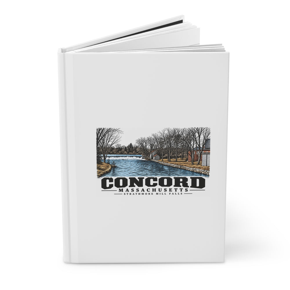 Illustrated Strathmore Mill Falls in Concord on matte hardcover journal