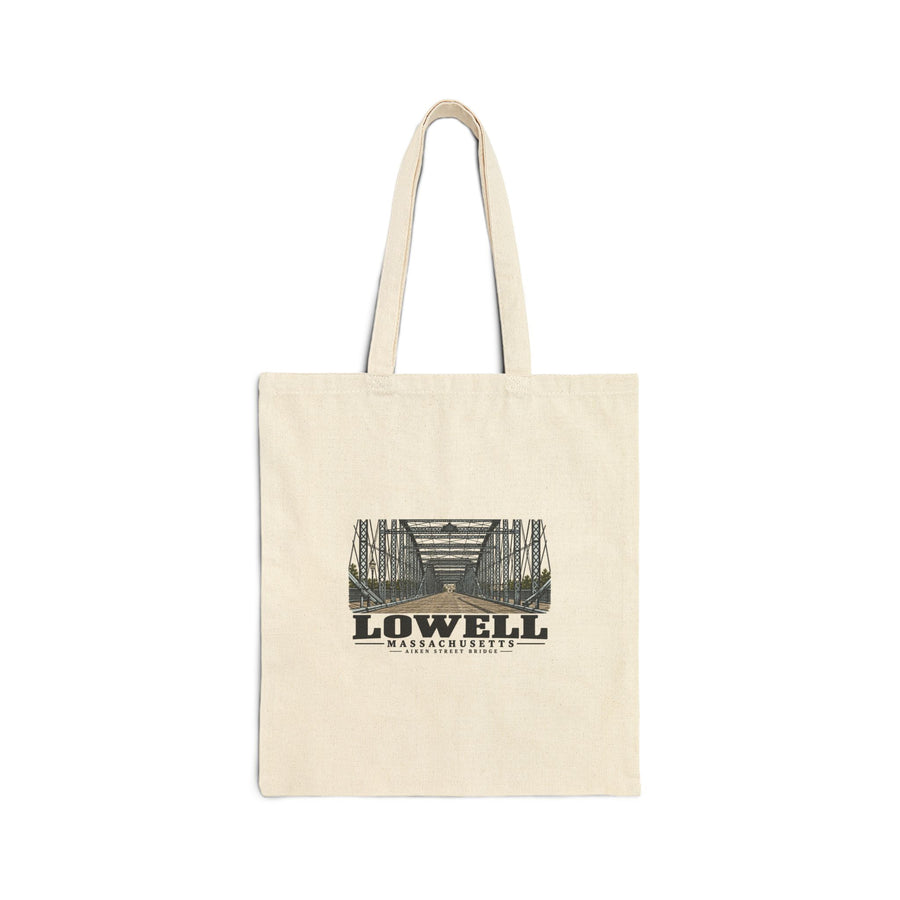 Aiken Street Bridge Natural + Black Heavy Canvas Tote - Merrimack Valley Goods