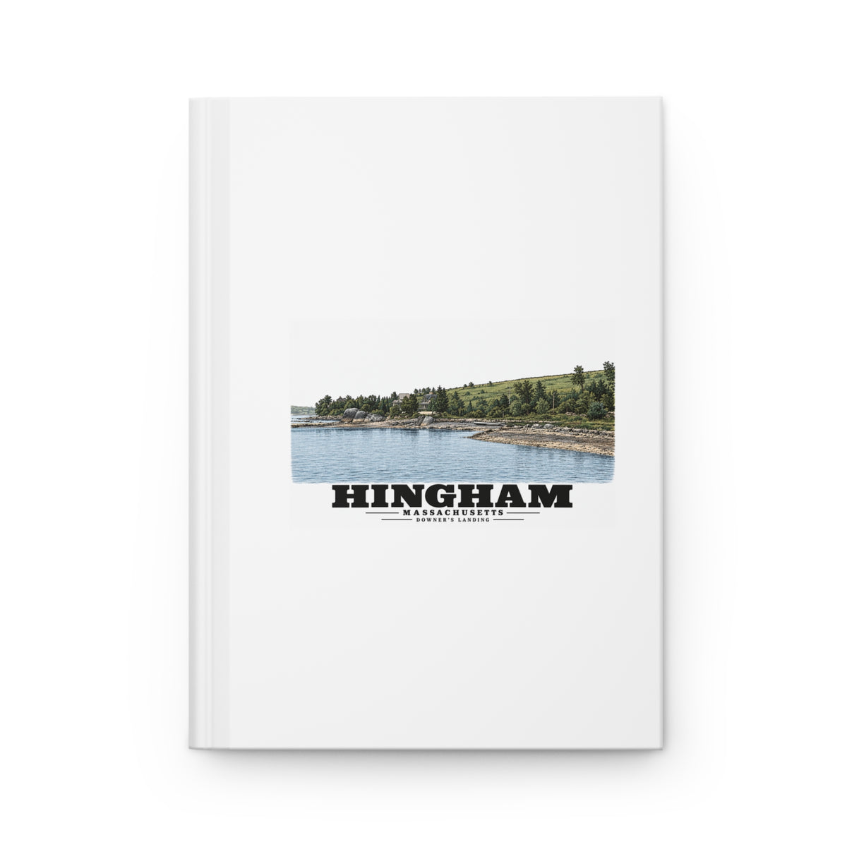 Shore near Downer's Landing Matte Hardcover Journal - Boston Harbor