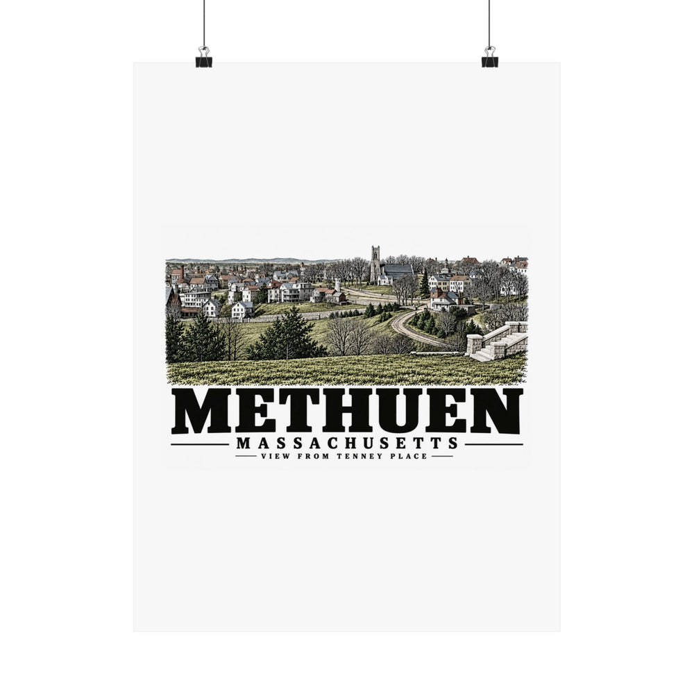 18 x 24 front of View from Tenney Place matte poster, Methuen, Massachusetts.
