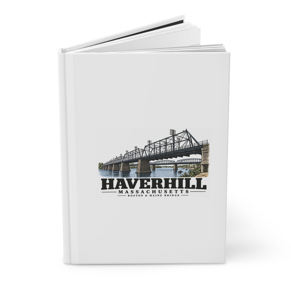 Haverhill Boston & Maine Merrimack railroad bridge Matte Hardcover Journal - Merrimack Valley Goods